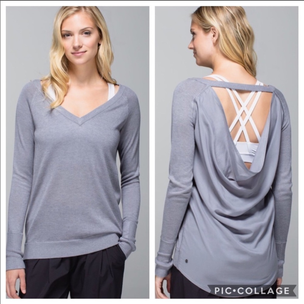 Lululemon drape open back sweater